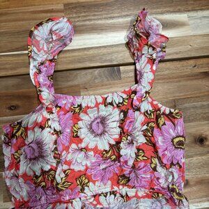 Lily Rose Floral Crop Top Sz M